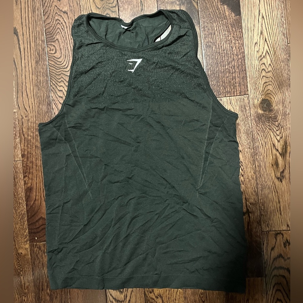 Mens Gymshark Black Shadow Seamless Stringer
